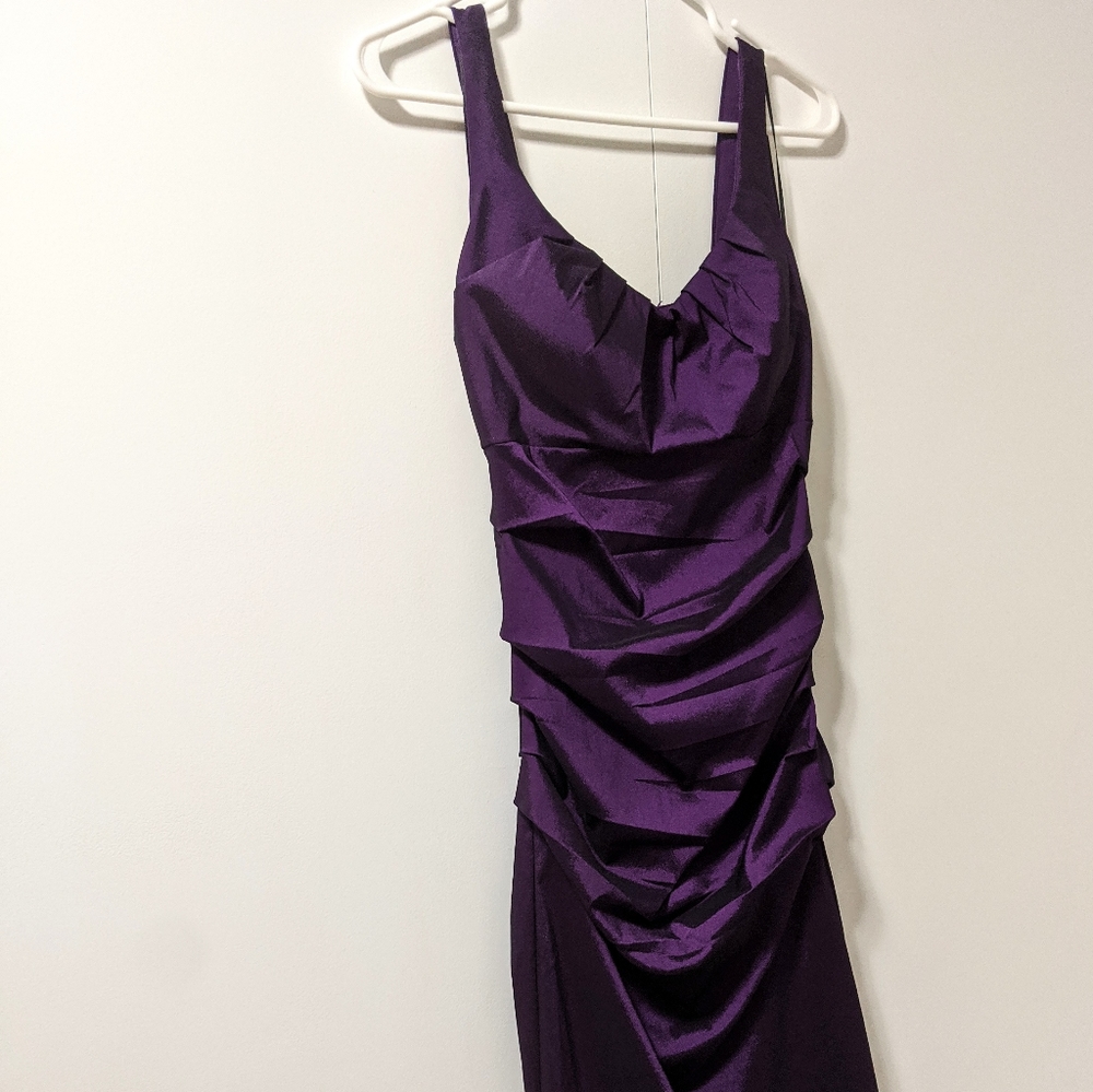 Purple Ruched Bodycon Dress - Picture 4 of 6